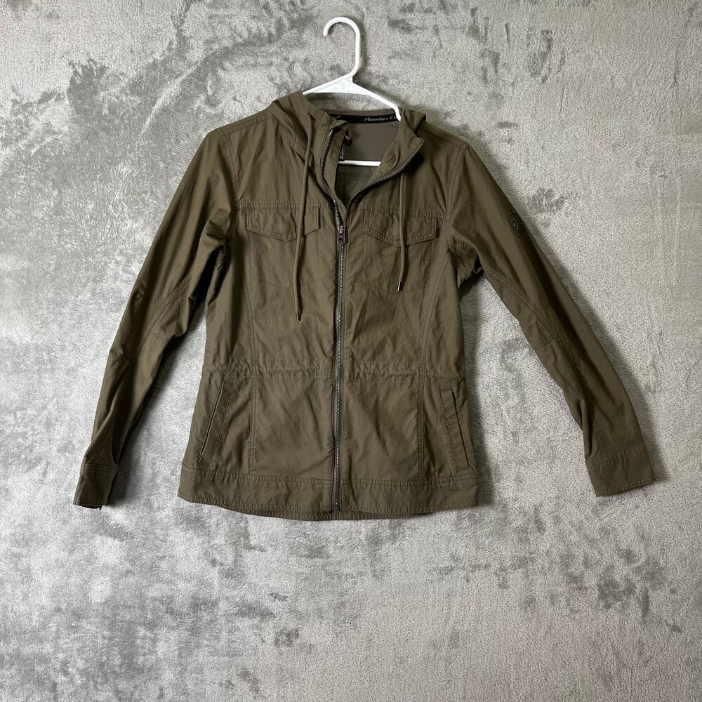 KUHL Stryka Jacket Olive‎ Green Hooded Utility Hiking Gorpcore Granola Girl XS
